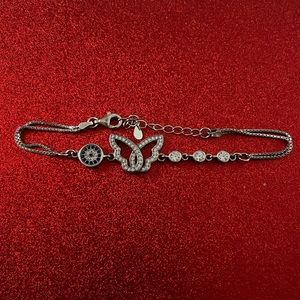 Butterfly evil eye bracelet
